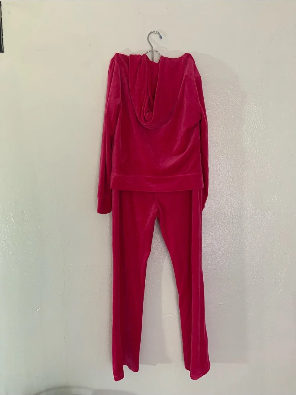 Juicy Couture Hot Pink Velour Tracksuit Set Size S/M